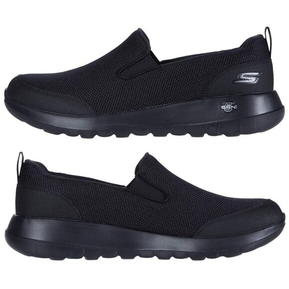 SKECHERS Men\'s Breathable Walking GOwalk Max Slip On, Black, Sz 11 Extra Wide 4E main image 4